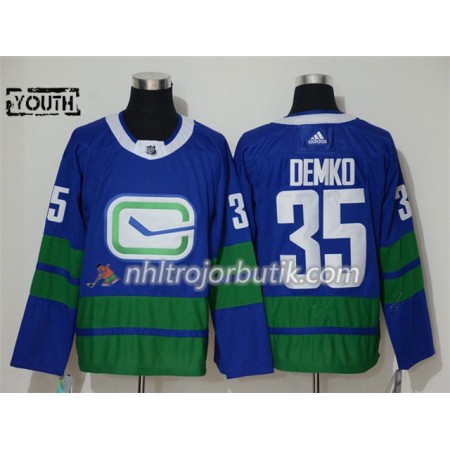 Barn Ishockey Vancouver Canucks tröja Thatcher Demko 35 Alternate Adidas 2019-20 Blå Authentic Barn Ishockey Vancouver Canucks tröja Thatcher Demko 35 Alternate Adidas 2019-20 Blå Authentic